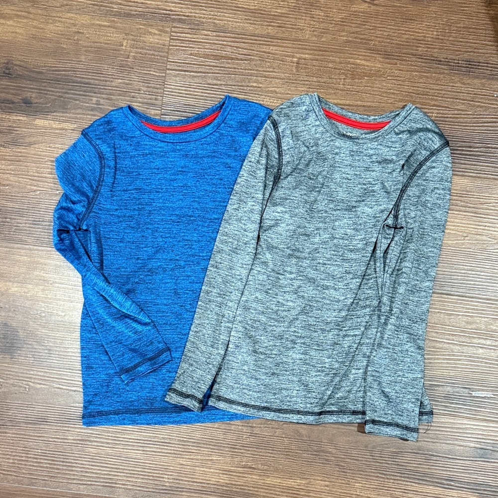 Jumping Beans Blue and Gray Long Sleeve Tees